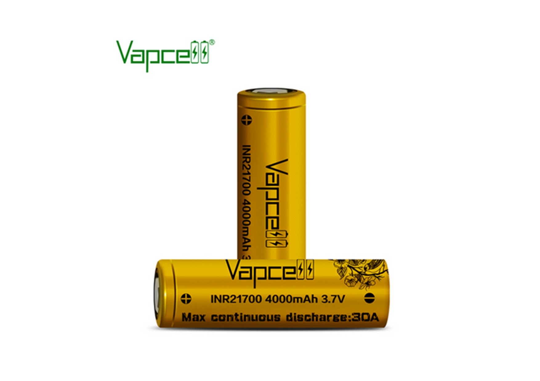 Vapcell | 30A 4000mAh 21700 Battery