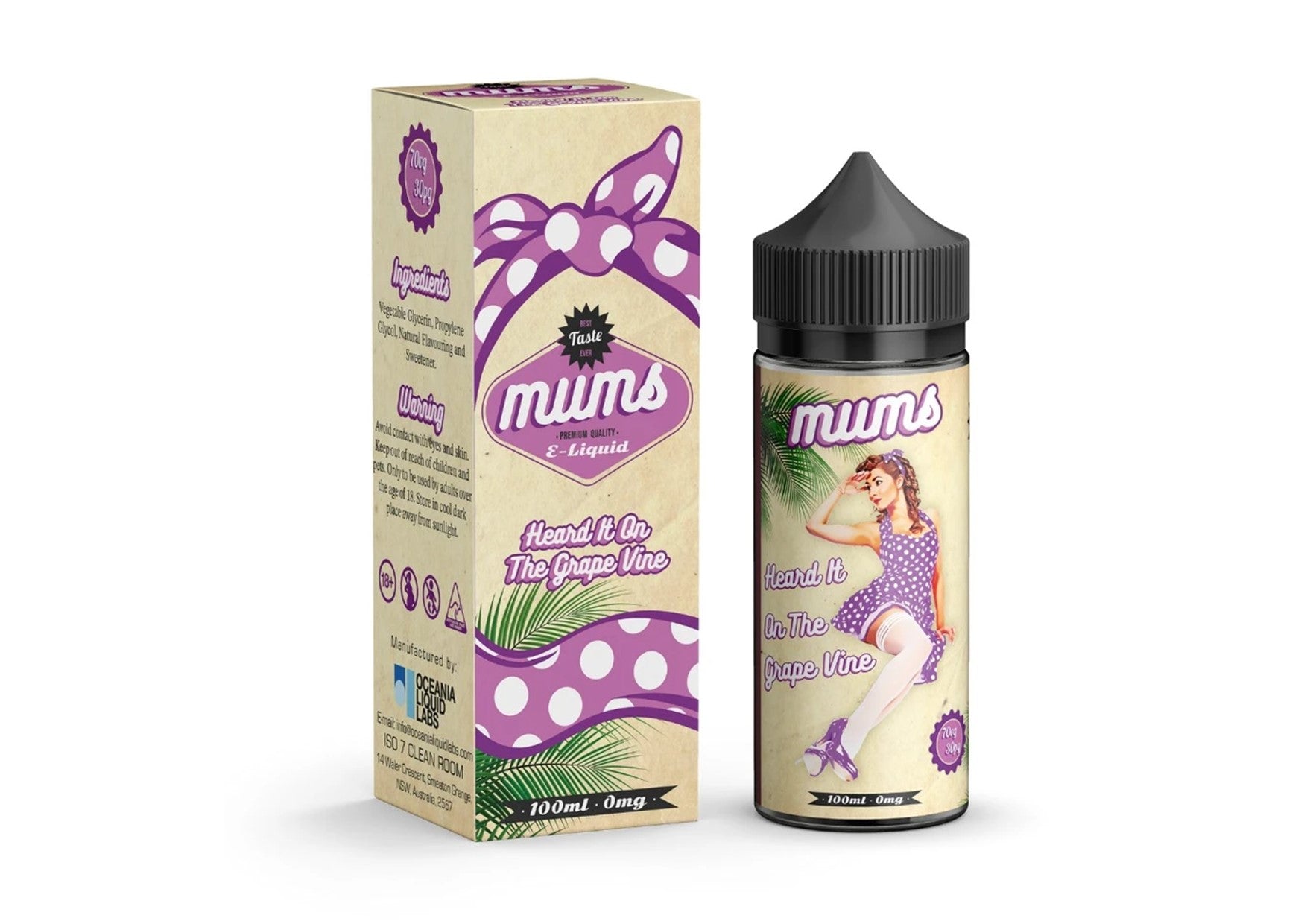 Mums Premium E-liquid | Heard it on the Grape Vine